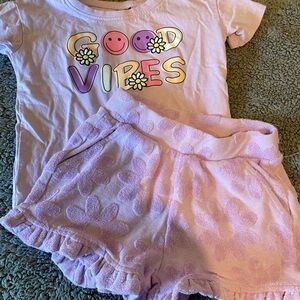 Toddler girls short set